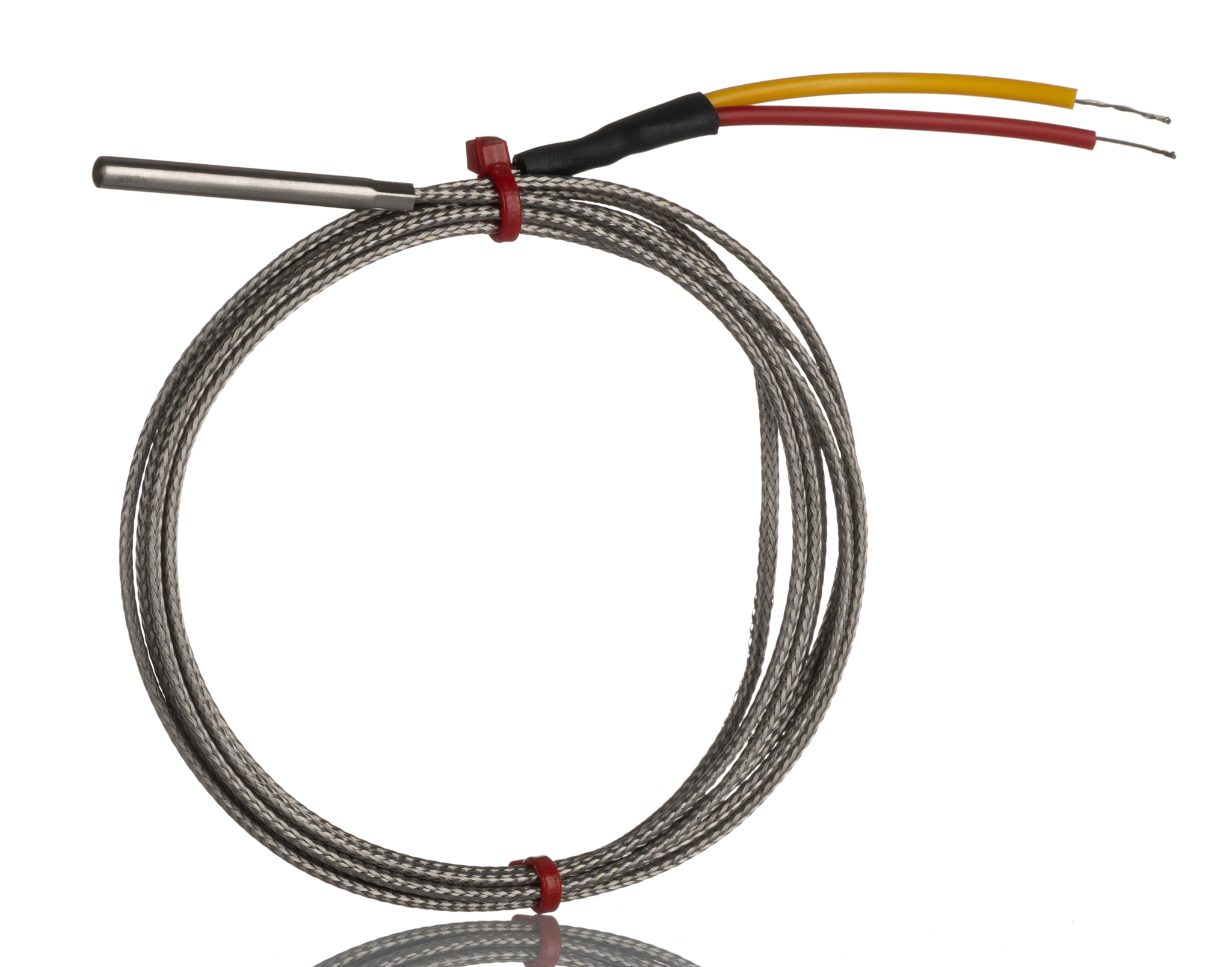 RS PRO Type K Grounded Thermocouple 40mm Length, 4mm Diameter, -60°C → +350°C