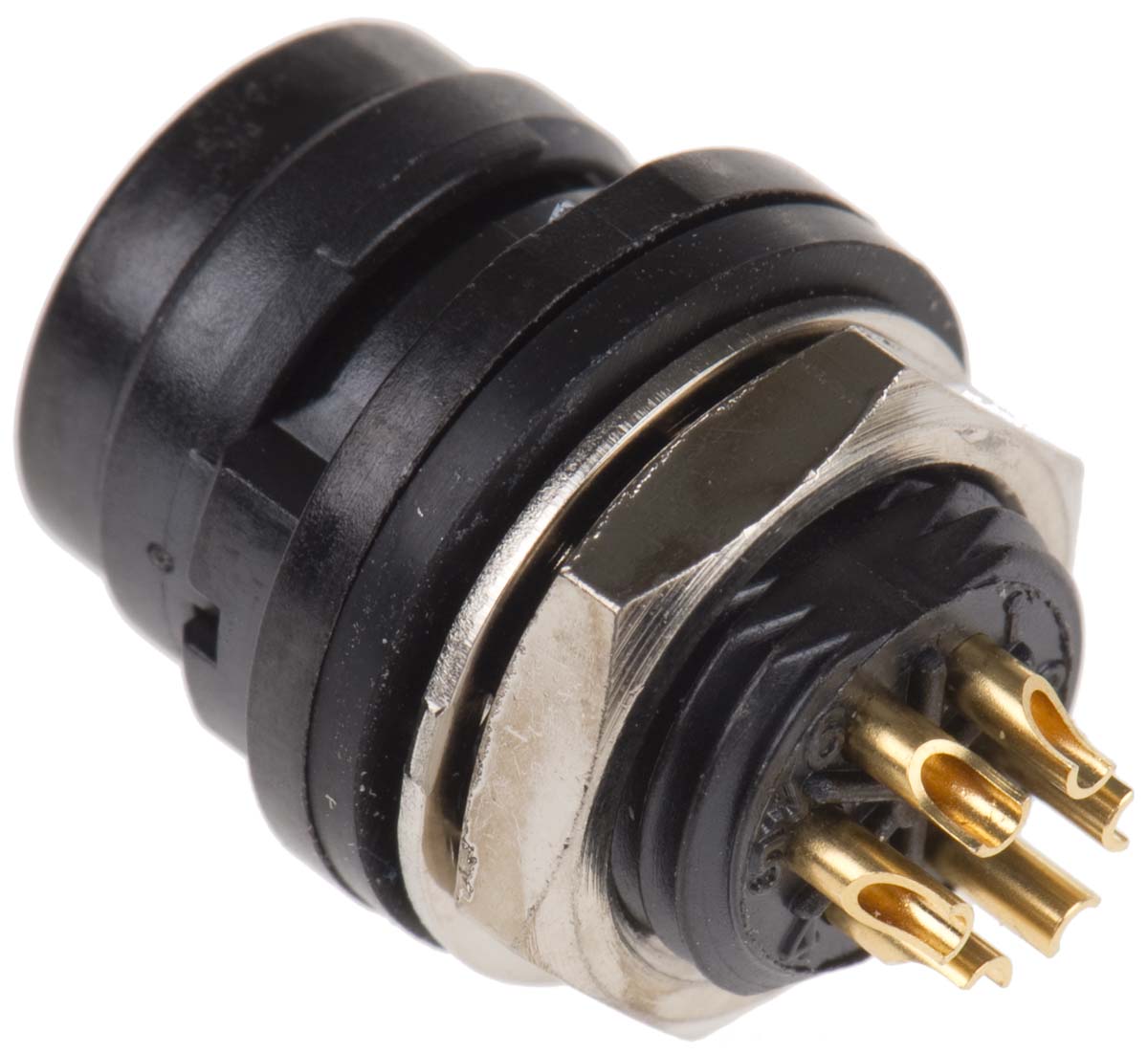 Hirose Circular Connector, 6 Contacts, Panel, Miniature Connector, Socket, Female, IP67, IP68, HR30 Series