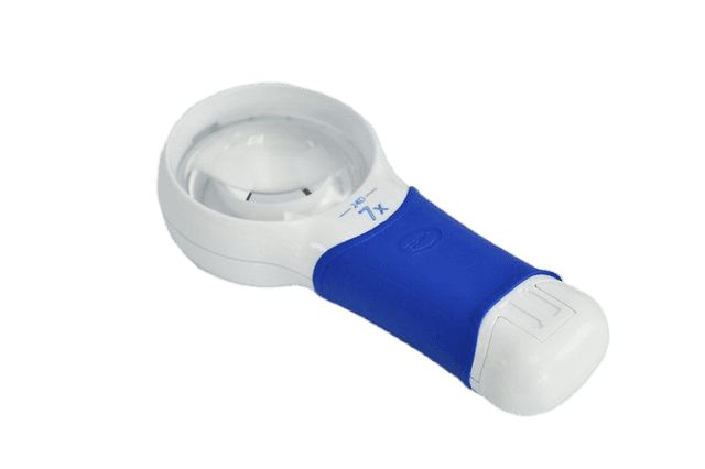 Coil Illuminated Handheld Magnifier, 7X x Magnification, 57.6mm Diameter
