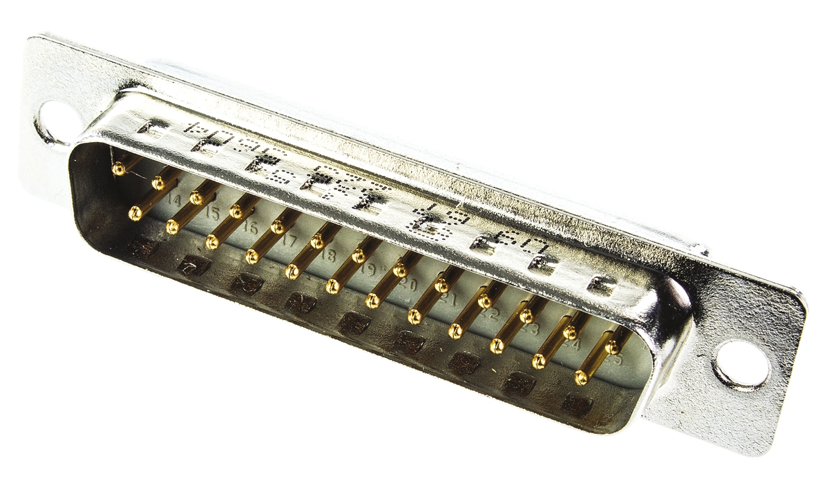 HARTING 25 Way Panel Mount D-sub Connector Plug, 2.77mm Pitch