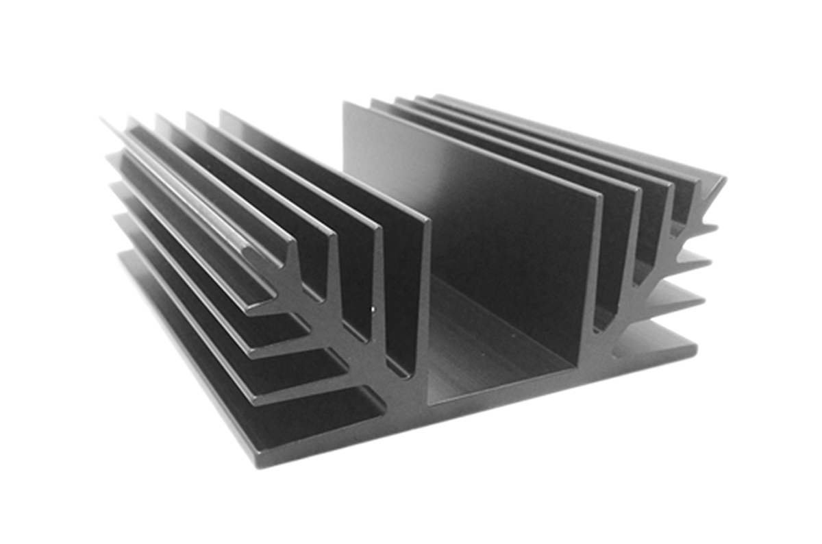 RS PRO Heatsink, Universal Rectangular Alu, 1.65K/W, 75 x 88 x 35mm, Screw Mount