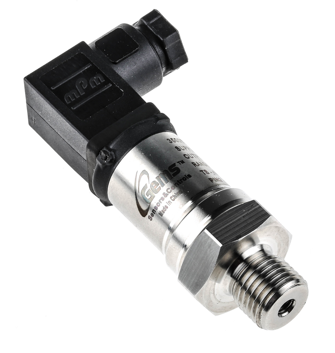 Gems Sensors Pressure Sensor, 0.35bar Max, Current Output, Relative Reading