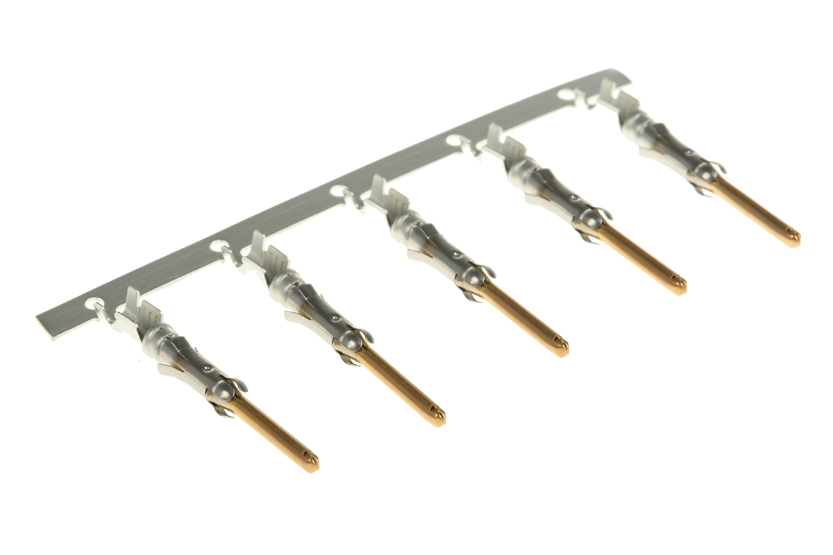 TE Connectivity Type III+ Series Male Crimp Terminal, 18 AWG Min, 16 AWG Max