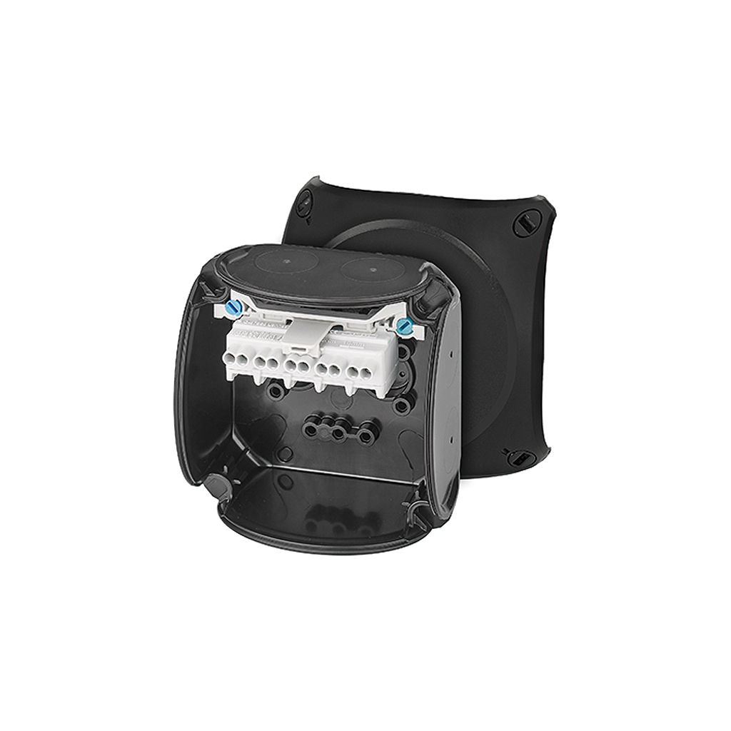 HENSEL KX Series Black Polycarbonate Terminal Box, IP66, 5 Terminals, ATEX, 62 x 93 x 93mm