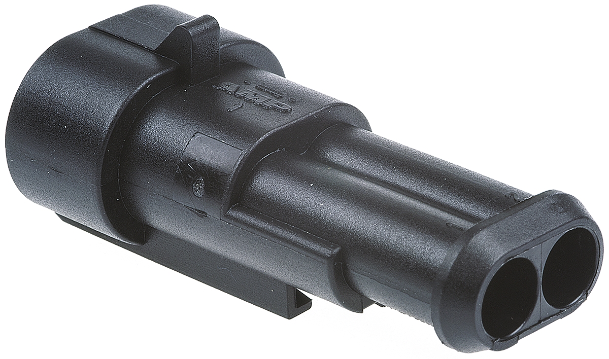 TE Connectivity, AMP Superseal 1.5 Male 2 Way for use with Centerline Wire-to-Wire Connector