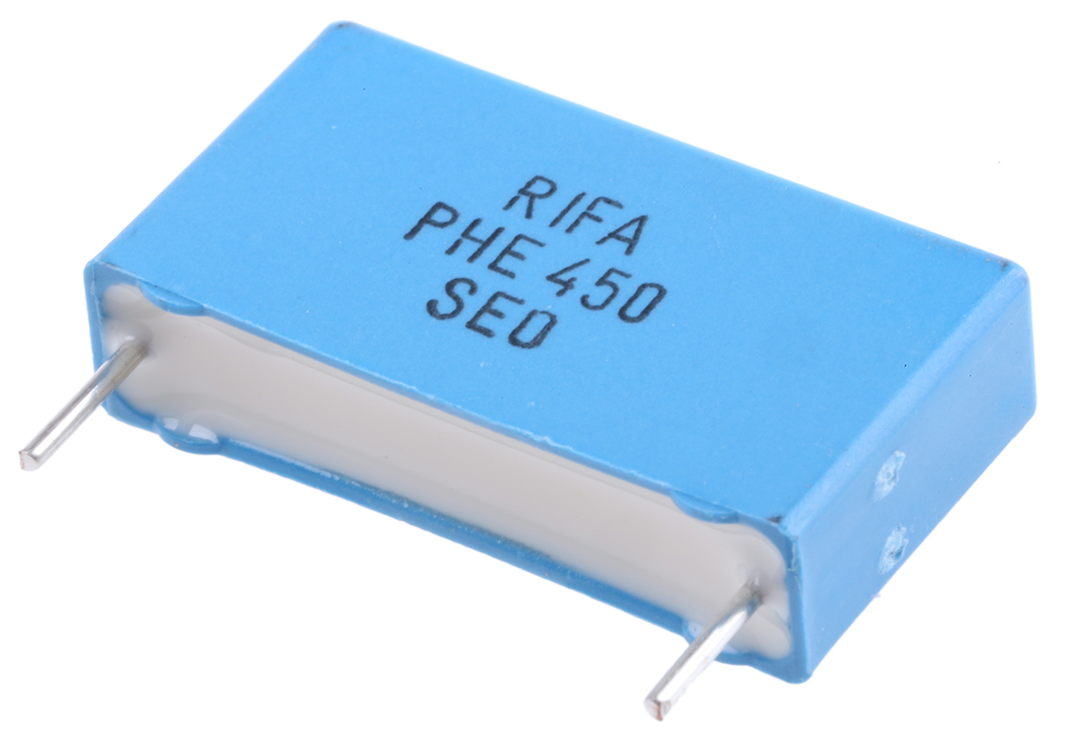 KEMET PHE450 Metallised Polypropylene Film Capacitor, 400 V ac, 630 V dc, ±5%, 100nF, Through Hole