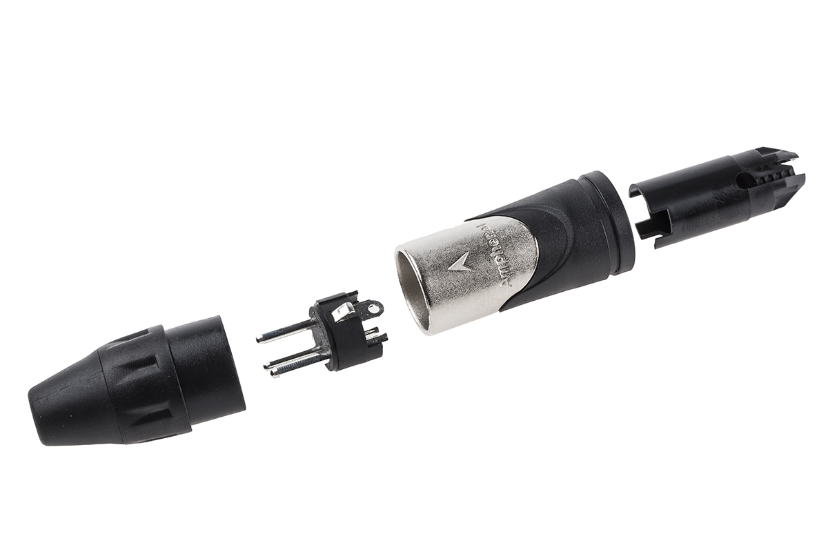 Amphenol Industrial Cable Mount XLR Connector, Male, 133 V, 3 Way, Silver Plating