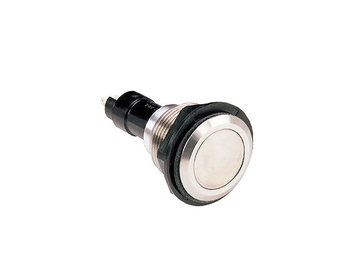 Bulgin Push Button Switch, Momentary, Panel Mount, 19.2mm Cutout, SPST, 250V