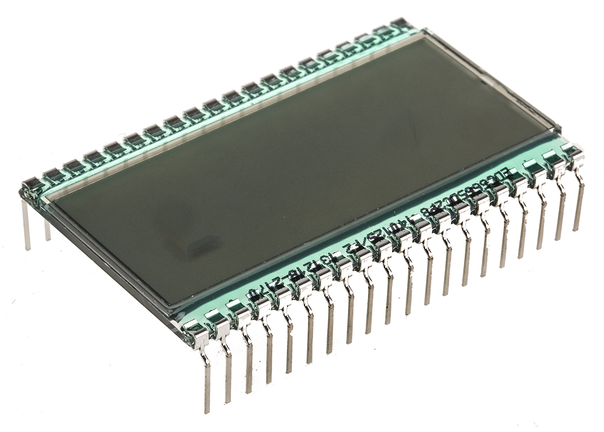 RS PRO 7-Segment LCD Display, Black on Grey, 1 Row by 4-1/2 Characters, Transflective