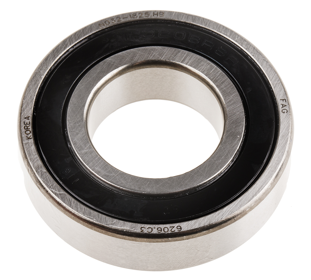 FAG 6206-C-2HRS-C3 1 Row Deep Groove Ball Bearing - 30 mm ID, 62 mm OD