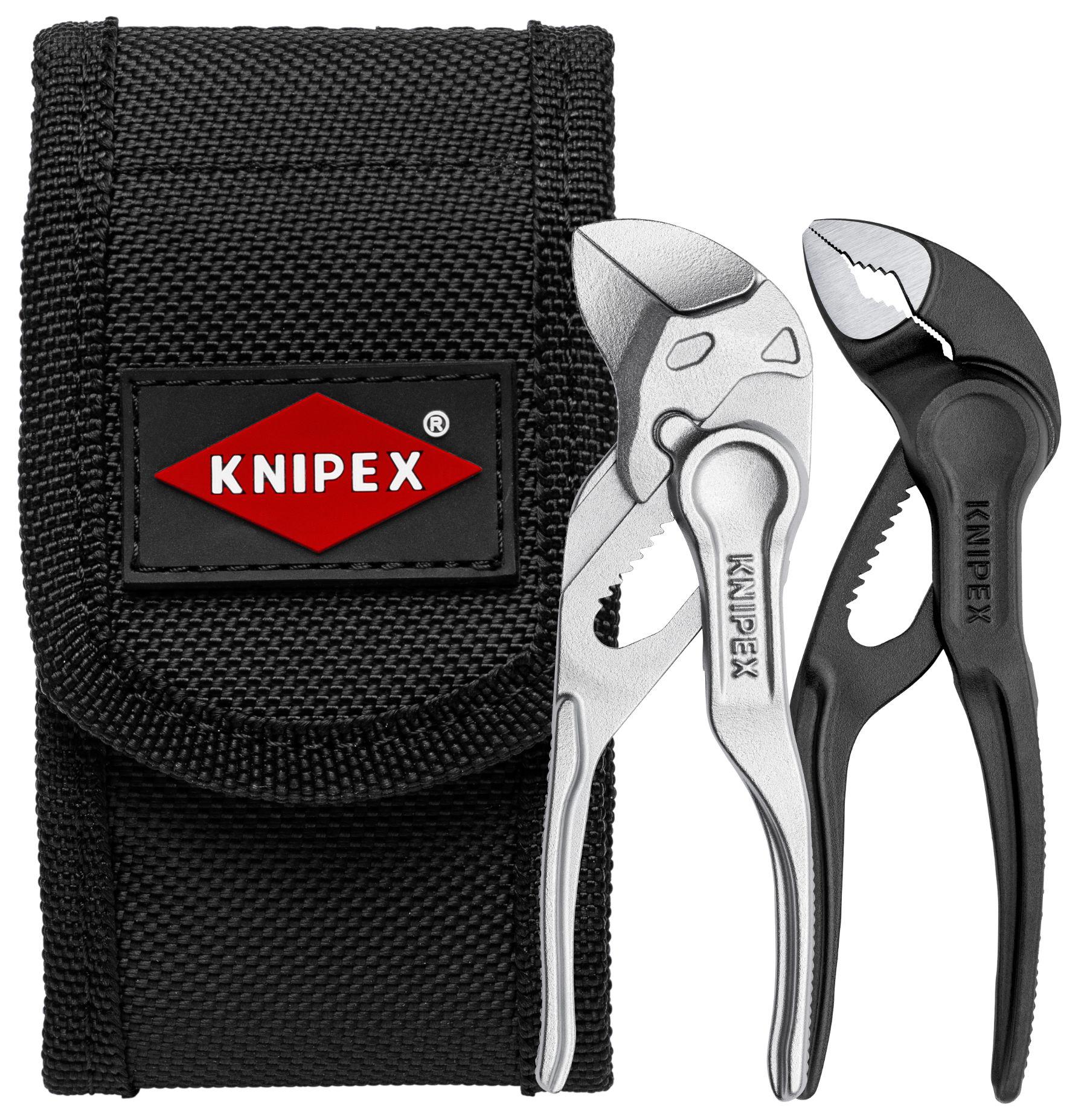 Knipex 2-Piece Plier Set, Straight Tip, 109 mm Overall