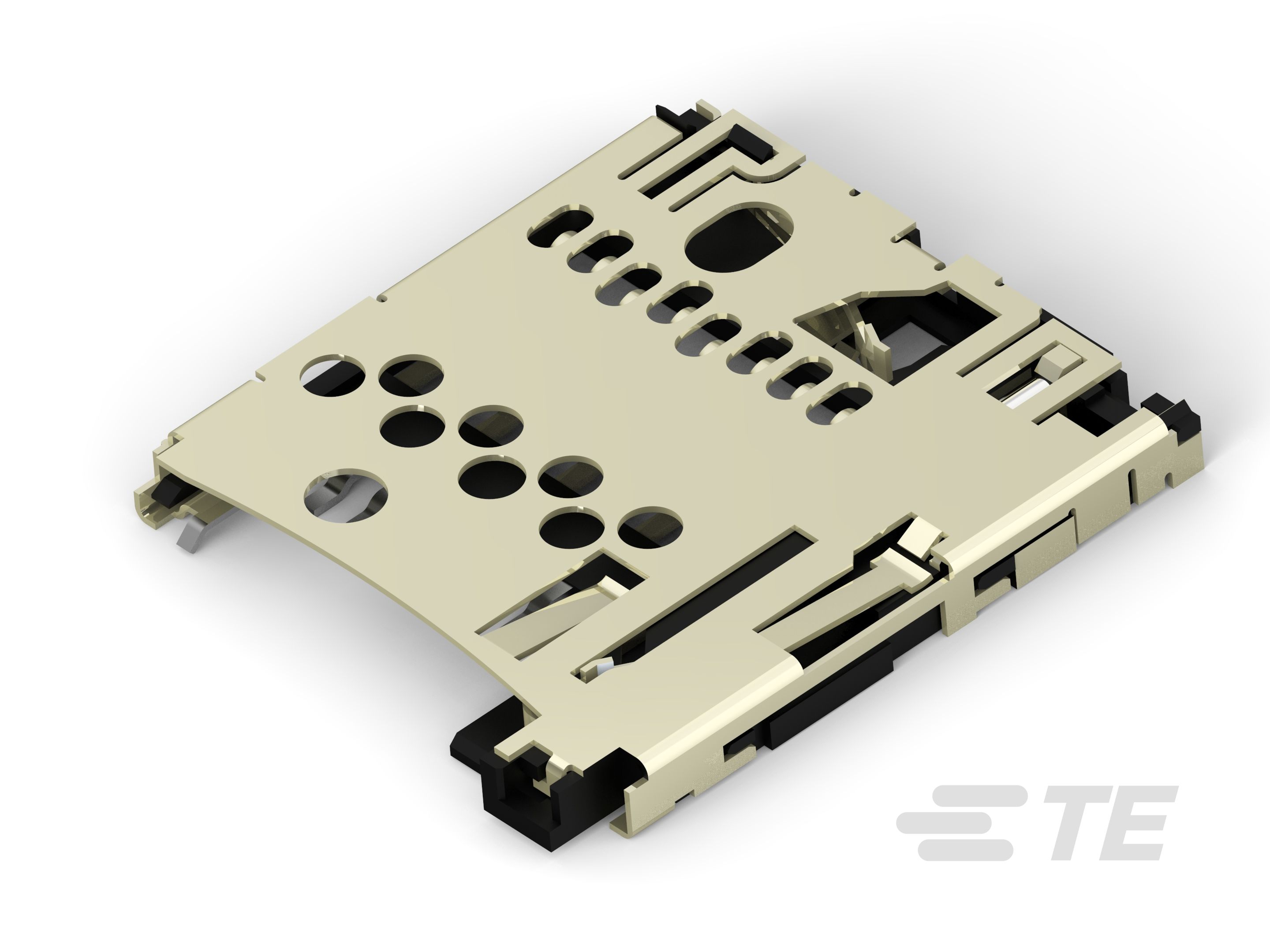 TE Connectivity 8 Way Right Angle MicroSD SD Card Connector, Solder
