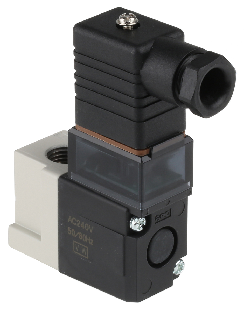 SMC 3/2 Pneumatic Solenoid Valve - Solenoid/Solenoid G 1/4 VT307 Series 240V ac