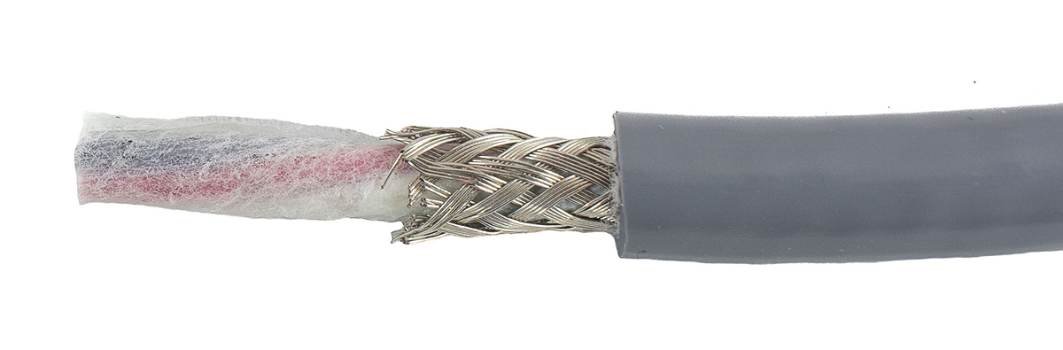 Alpha Wire Ecogen Ecoflex PUR Control Cable, 4 Cores, 1.33 mm² 16 AWG, Screened, 30 m, Grey Modified Polyphenylene Ether