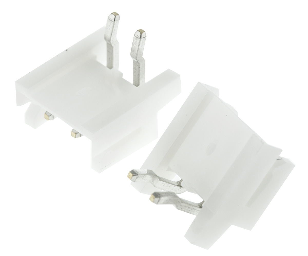 JST EH Series Right Angle Through Hole PCB Header, 2 Contact(s), 2.5 mm Pitch, 1 Row, Shrouded