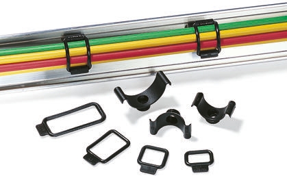HellermannTyton Black PVC retaining clip