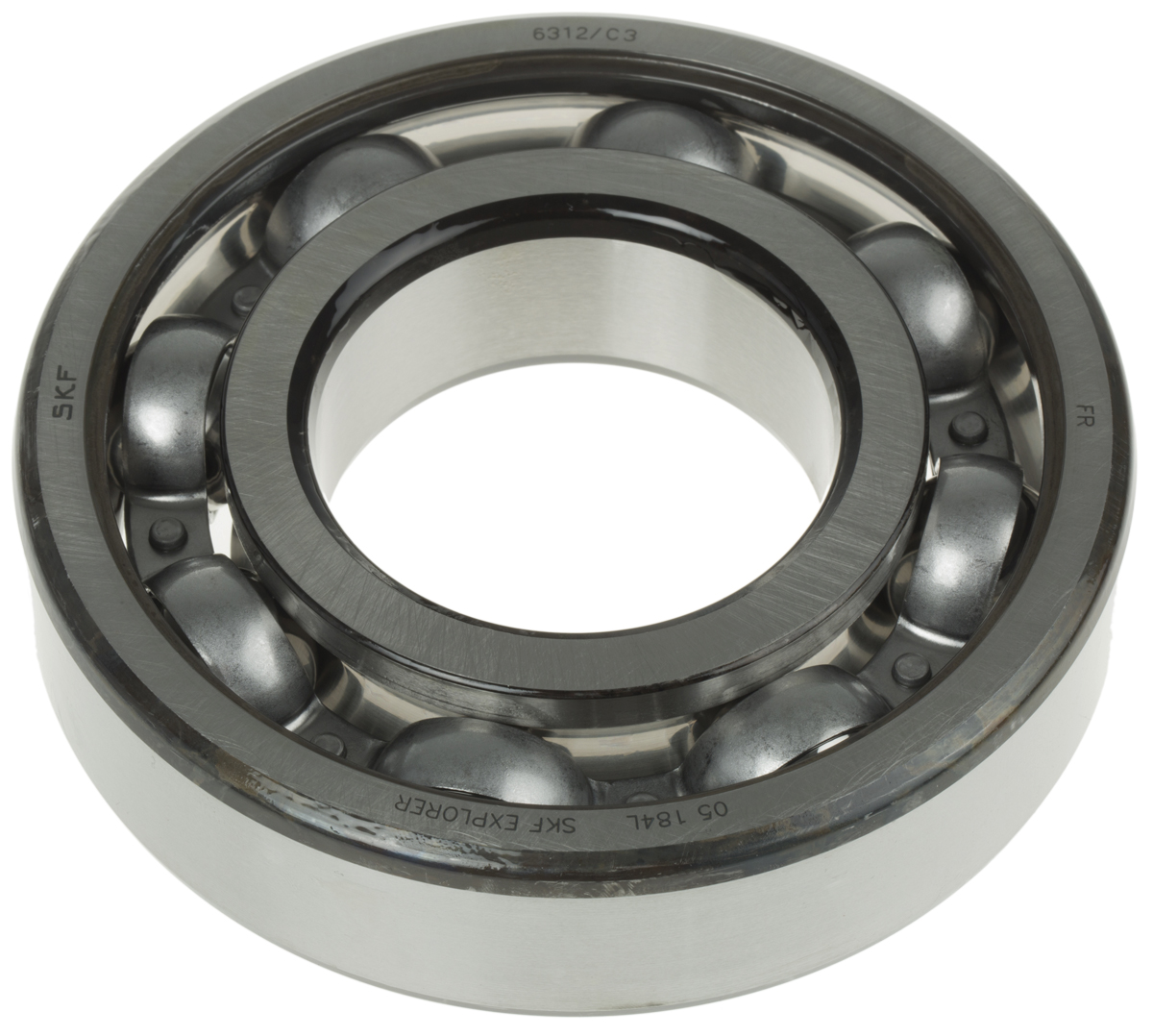 SKF 6312/C3 1 Row Ball Bearing - 60 mm ID, 130 mm OD