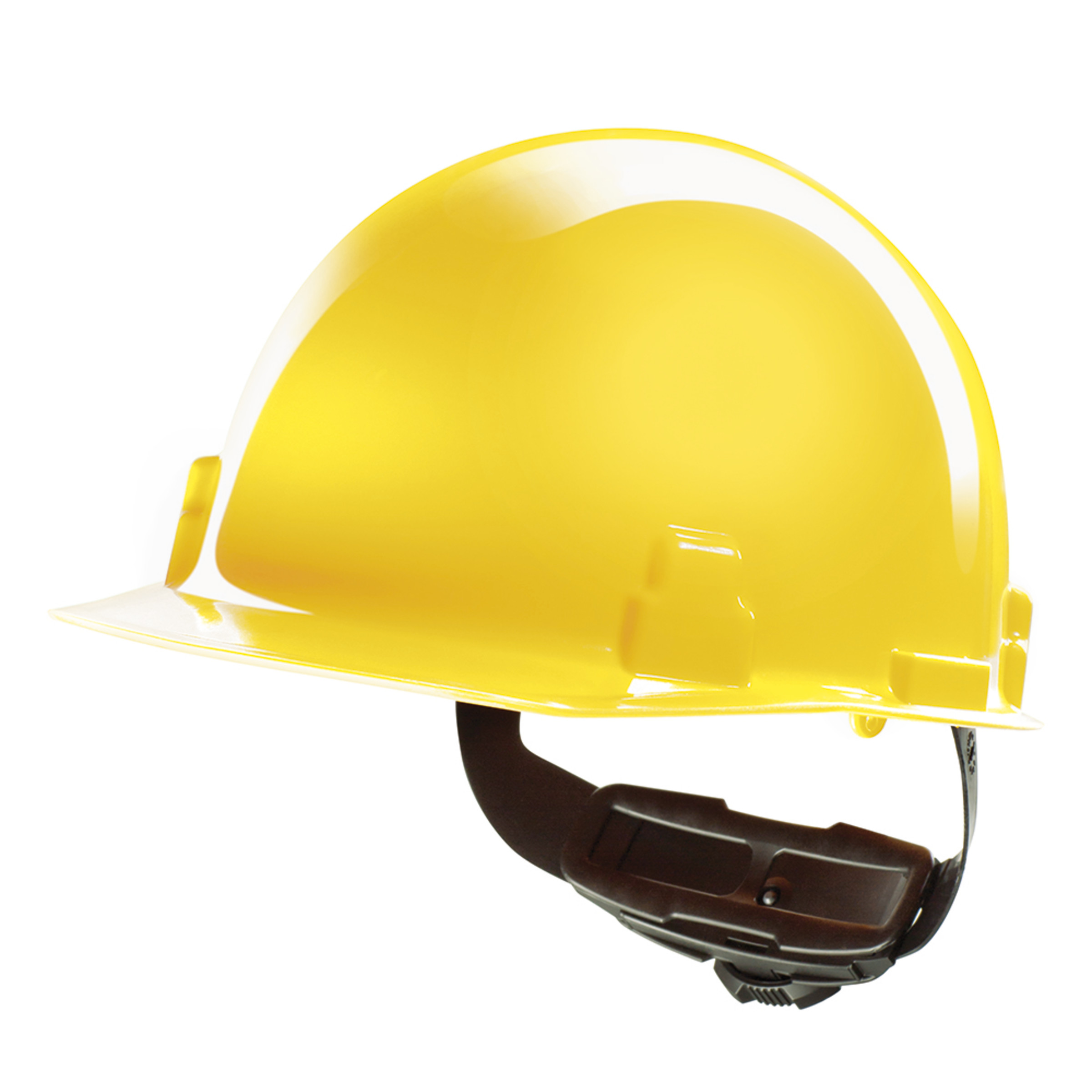 MSA Safety ThermalGard Yellow Safety Helmet with Chin Strap, Adjustable