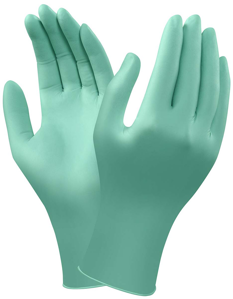 Ansell MICROFLEX® NeoTouch™ 25-201 Green Powder-Free Neoprene Disposable Gloves, Size 7.5-8, Medium, 100 per Pack