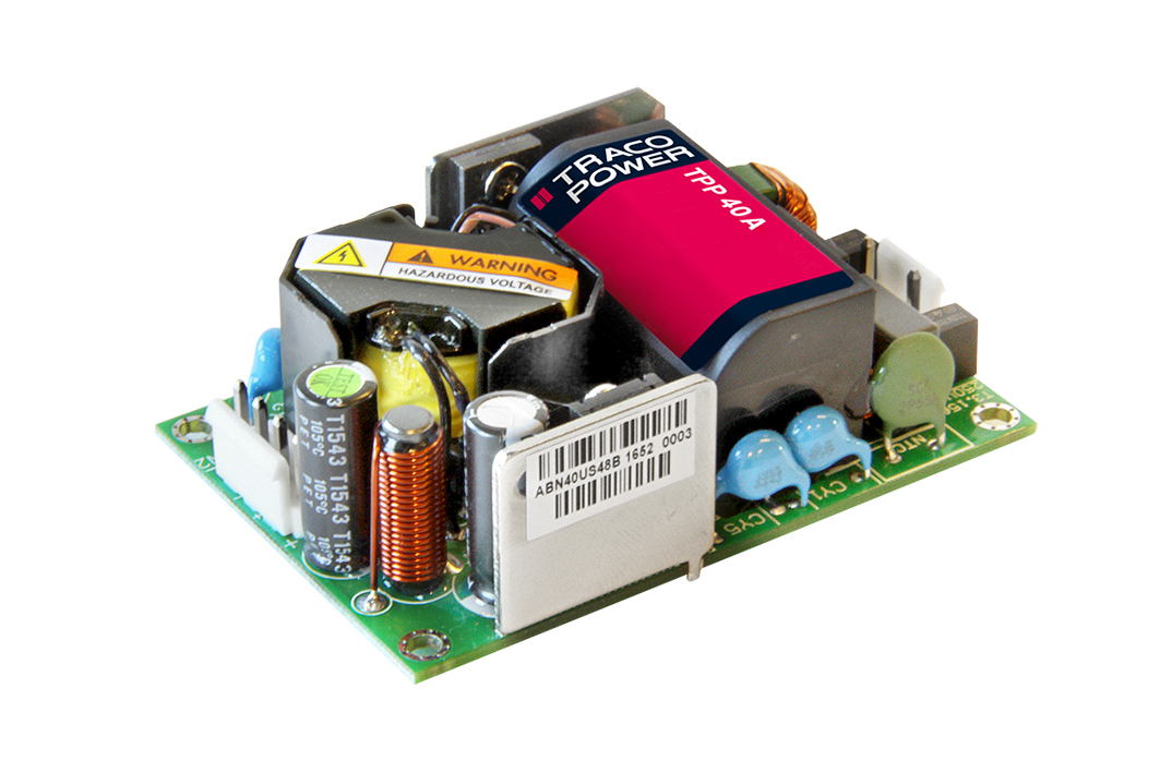 TRACOPOWER AC-DC Power Supply, TPP 40-105A-J, 5V dc, 8A, 40W, 1 Output, 120 → 370 V dc, 85 → 264 V ac