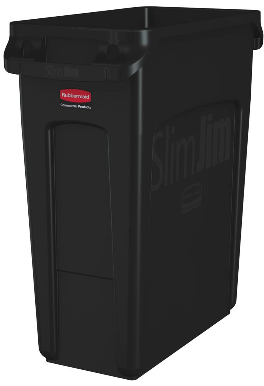 Rubbermaid Commercial Products Rubbermaid 60L Black Polyethylene Waste Bin