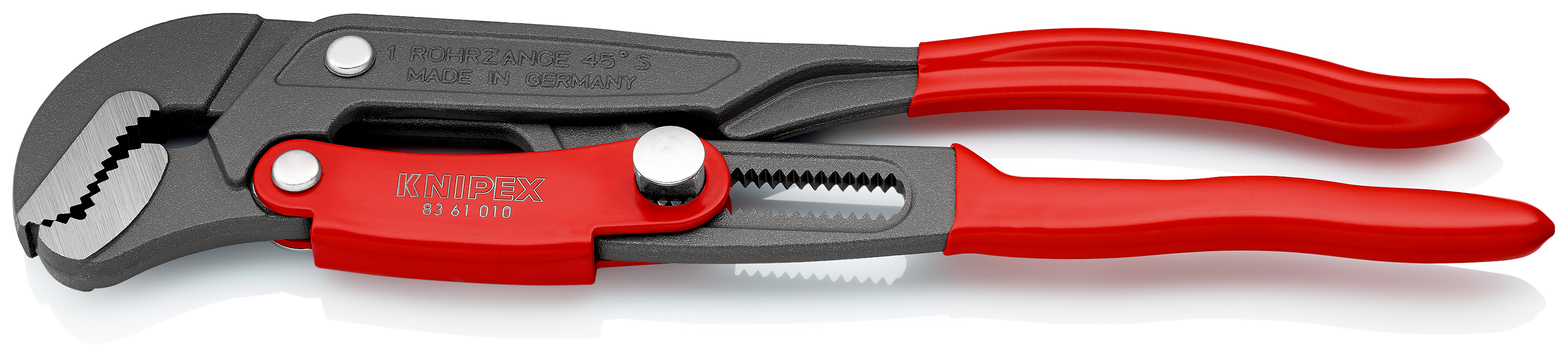 Knipex Pipe Wrench, 330 mm Overall, 42mm Jaw Capacity, Plastic Handle
