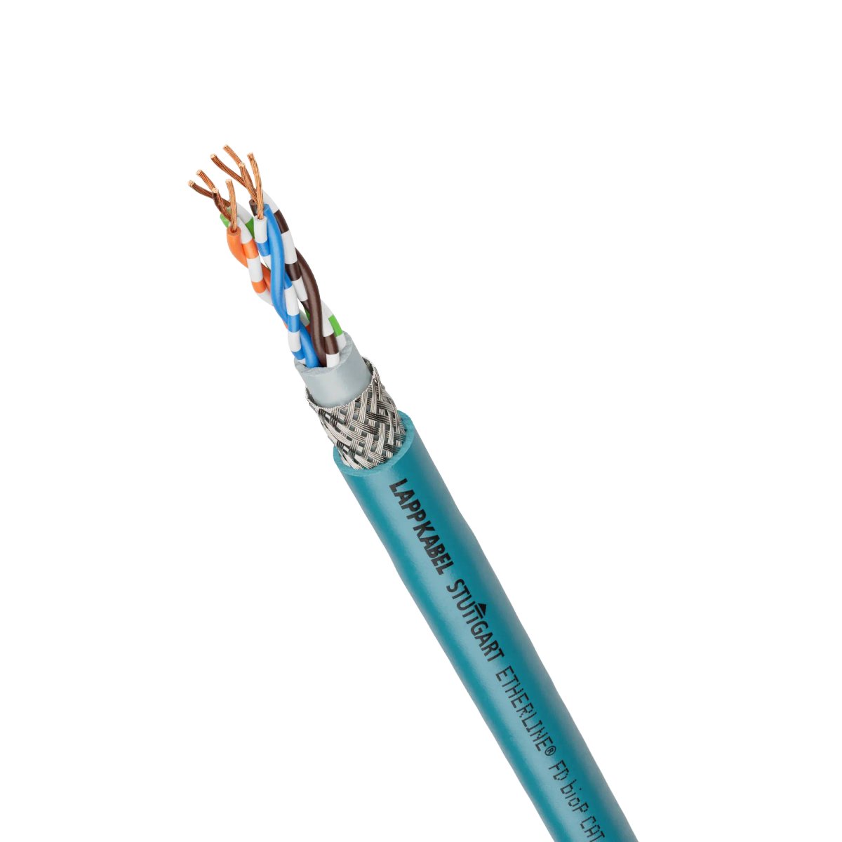 LappETHERLINE FD bioP Cat5e, Blue Unterminated to Unterminated, S/UTP Shielded, Unterminated TPU Sheath