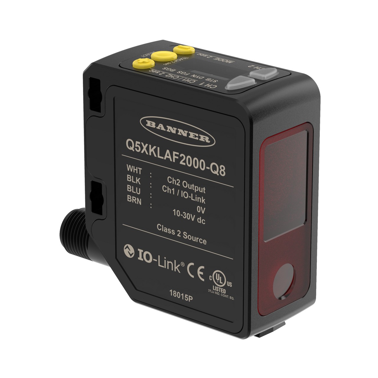 Banner Through Beam Photoelectric Sensor, Rectangular Sensor, 95 → 2000 mm Detection Range