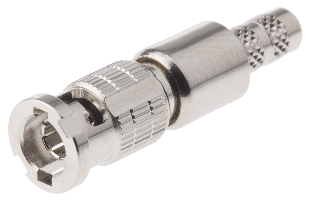 Amphenol RF HD-BNC Series, Plug Cable Mount HD-BNC Connector, 75Ω, Crimp Termination, Straight Body