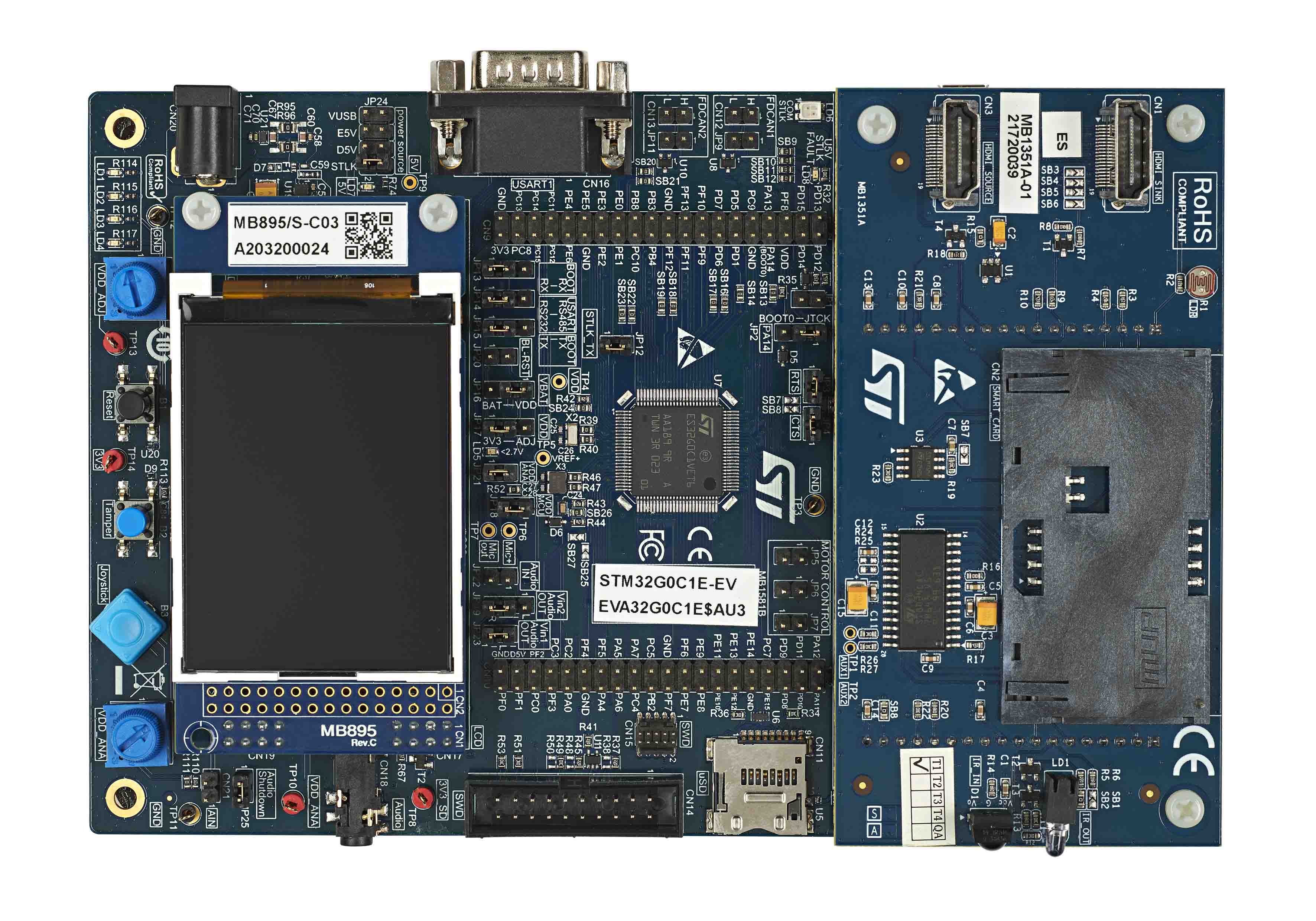 STMicroelectronics Evaluation board with STM32G0C1VE MCU Evaluation Board STM32G0C1E-EV