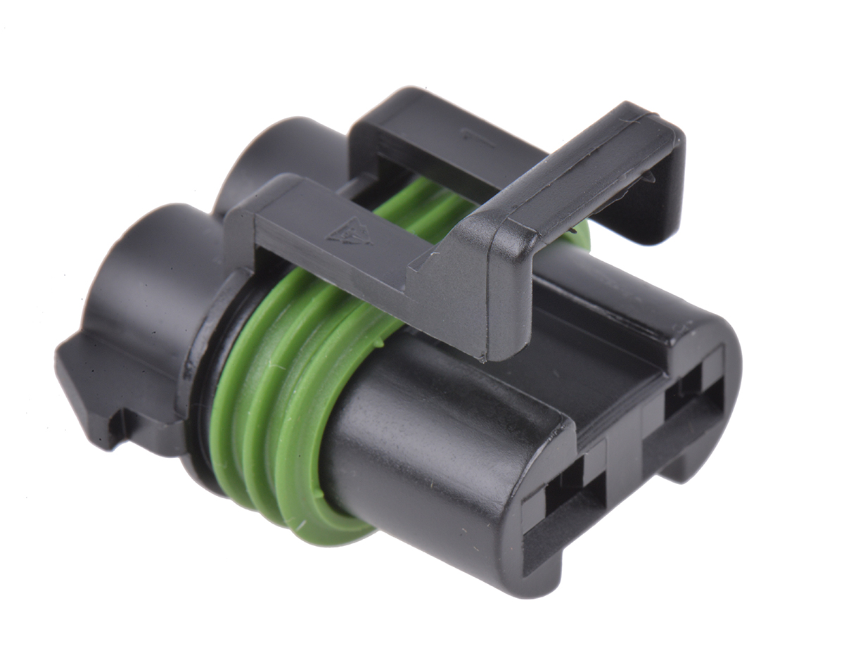 Delphi, Metri-Pack 630 Automotive Connector Socket Black Cable Mount 2 Way, Crimp Termination 10737825