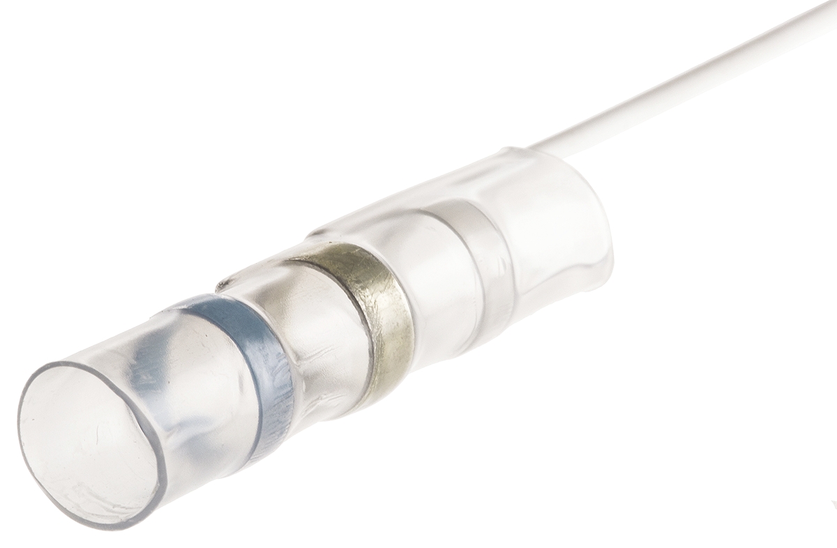 TE Connectivity Transparent Polyolefin Solder Sleeve 42mm Length 3.2 → 7mm Cable Diameter