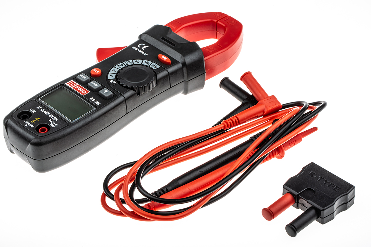 RS PRO RS380 Clamp Meter, Max Current 400A ac CAT III 600 V