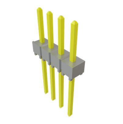 Samtec TSW Series Straight Through Hole PCB Header, 4 Contact(s), 2.54 mm Pitch, 1 Row, Unshrouded