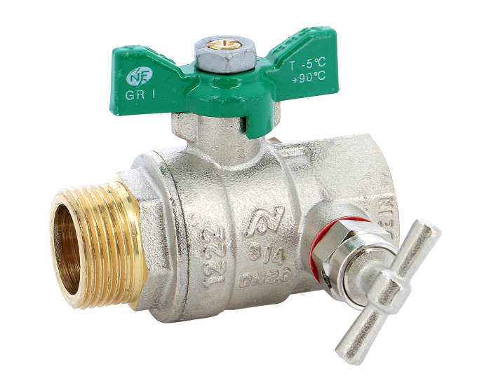 Sferaco Nickel Plated Brass Ball Valve, Ball Valve, Threaded, BSP 1in, 40bar Operating Pressure