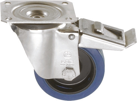 LAG Braked Swivel Castor Wheel, 150kg Capacity, 100mm Wheel