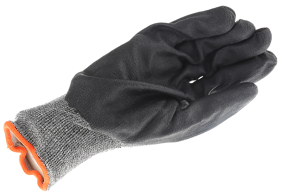 Honeywell Safety POLYTRIL Grey Cotton Cotton Work Gloves, Size 11, Nitrile Foam Coating