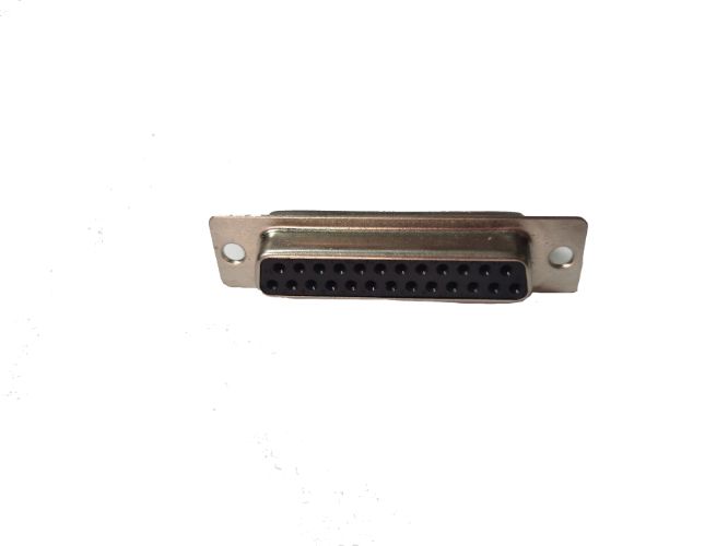RS PRO 25 Way Panel Mount D-sub Connector Socket, 2.77mm Pitch, with Screw