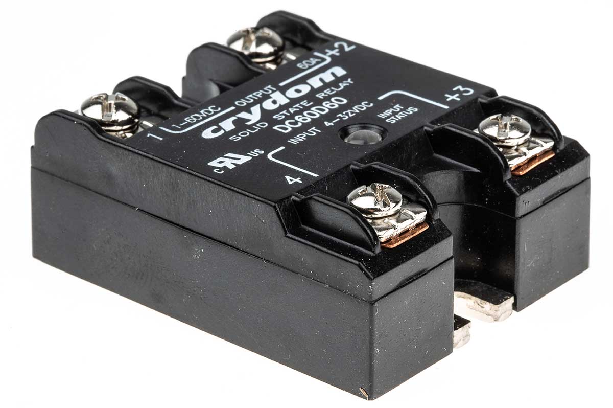 Sensata Crydom DC Series Solid State Relay, 60 A Load, Surface Mount, 48 V dc Load, 32 V dc Control