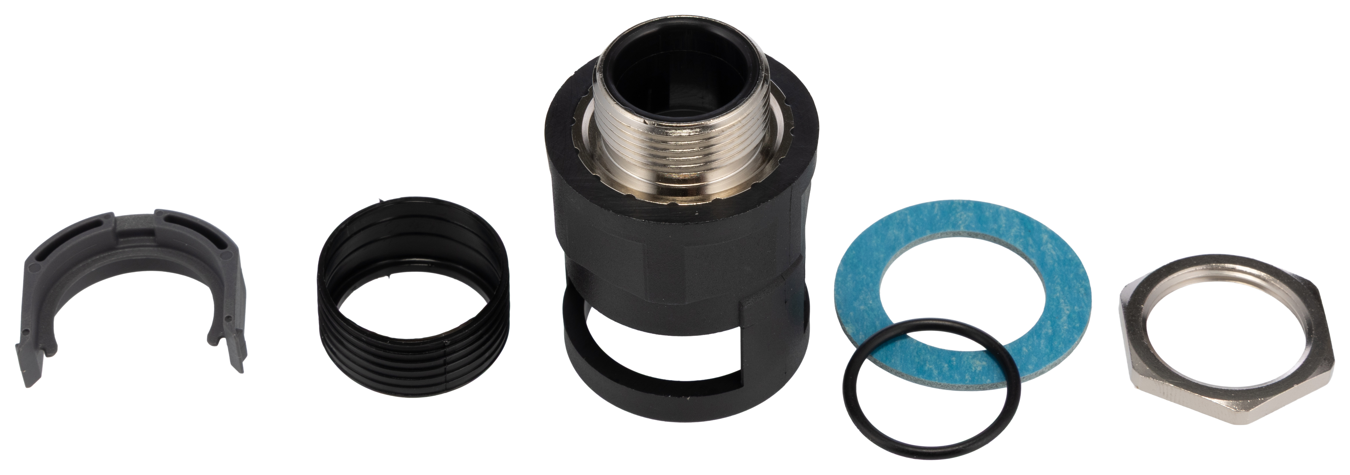 PMA Straight, Conduit Fitting, 23mm Nominal Size, M25, PA with metal thread, Black IP68 rating