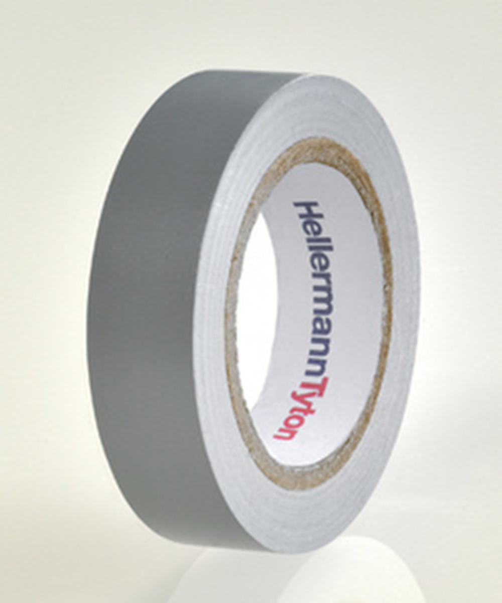 HellermannTyton HelaTape Flex Grey Electrical Tape, 15mm x 10m