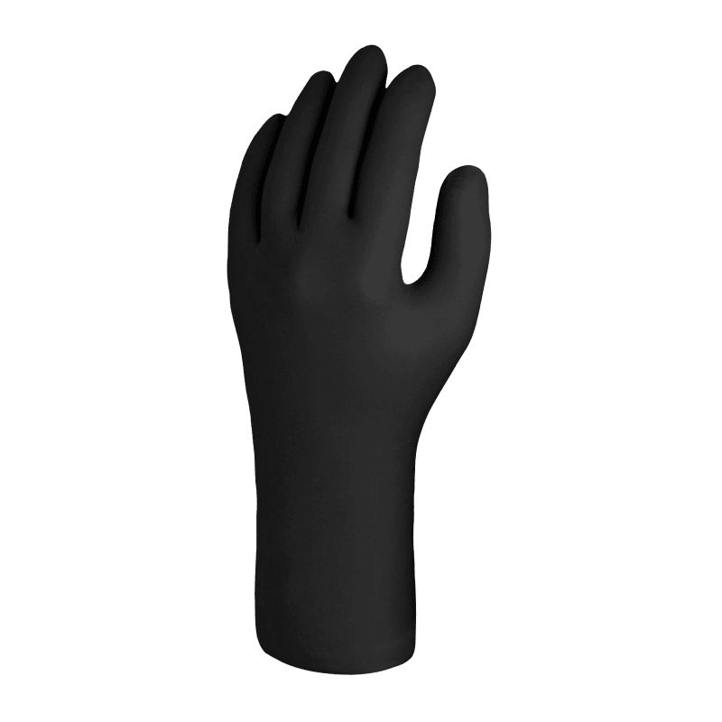 Skytec TX630 Black Powder-Free Nitrile Disposable Gloves, Size S, 100 per Pack