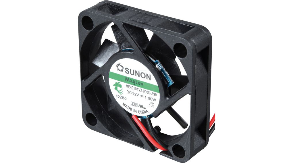 Sunon Axial Fan, 12 V dc, dc Operation, 16.8m³/h, 101mA Max, 40 x 40 x 10mm