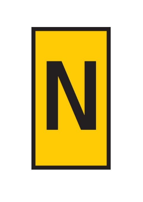 HellermannTyton WIC Snap On Clip On Cable Marker, Yellow, Pre-printed "N", 2.8 → 3.8mm Cable, for Cables and