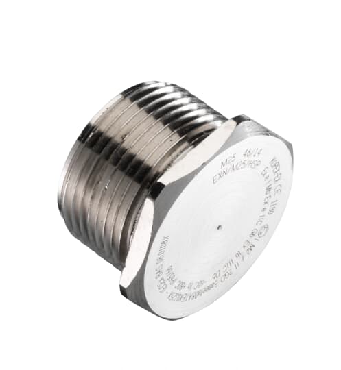 Thomas & Betts Stopping Plug, M32, Nickel Plated Brass, Threaded