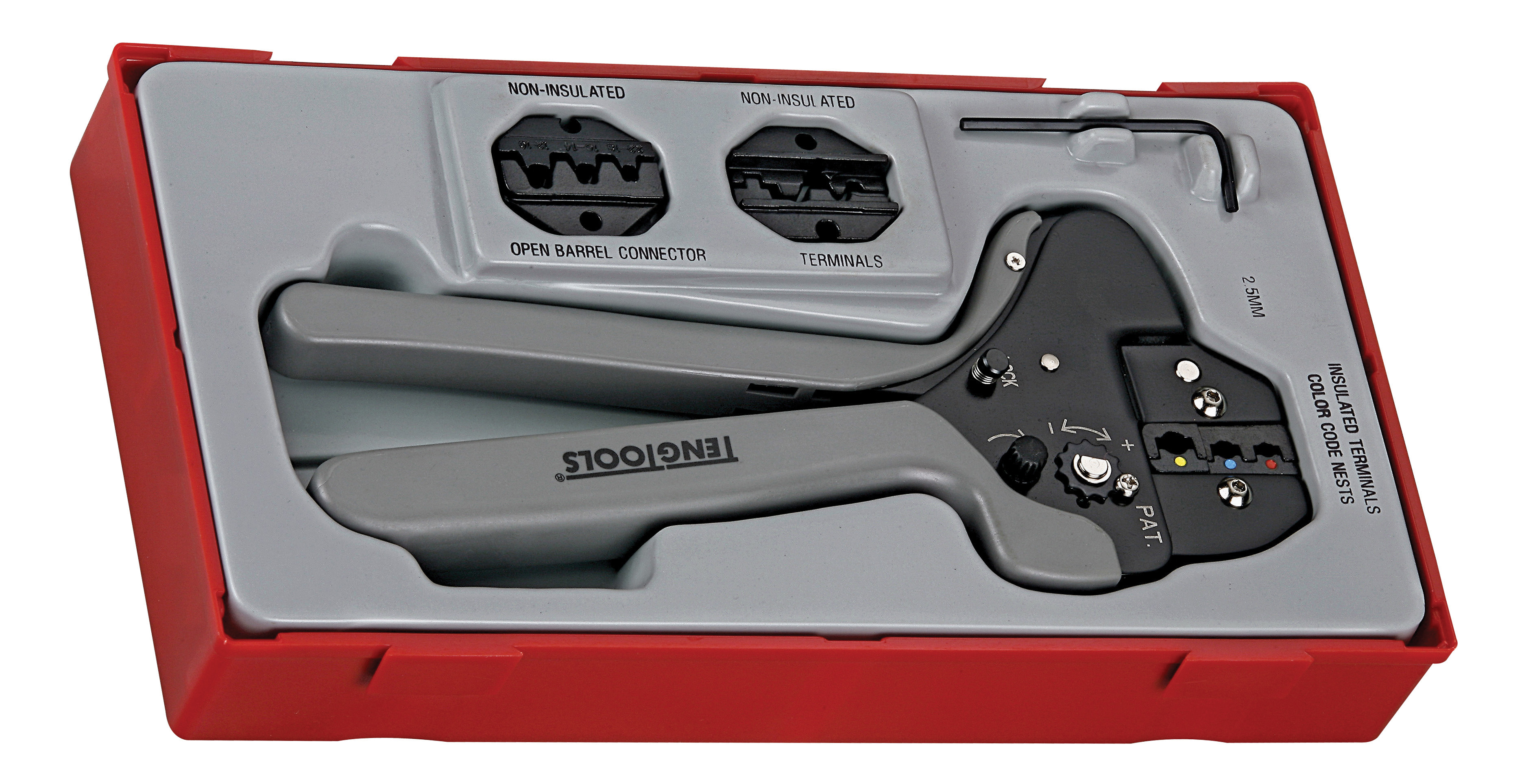 Teng Tools Hand Crimp Tool for Insulated Terminals, Uninsulated Terminals