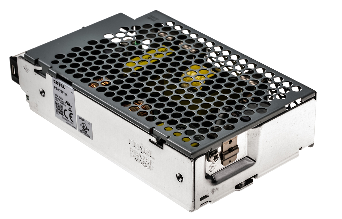 Cosel Switching Power Supply, PBA75F-24-N, 24V dc, 3.2A, 76.8W, 1 Output, 120 → 370 V dc, 85 → 264 V ac