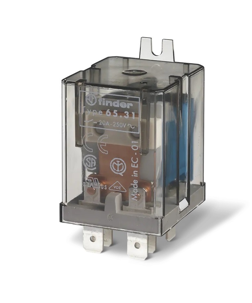 Finder Flange Mount Power Relay, 110V dc Coil, 30A Switching Current, SPDT
