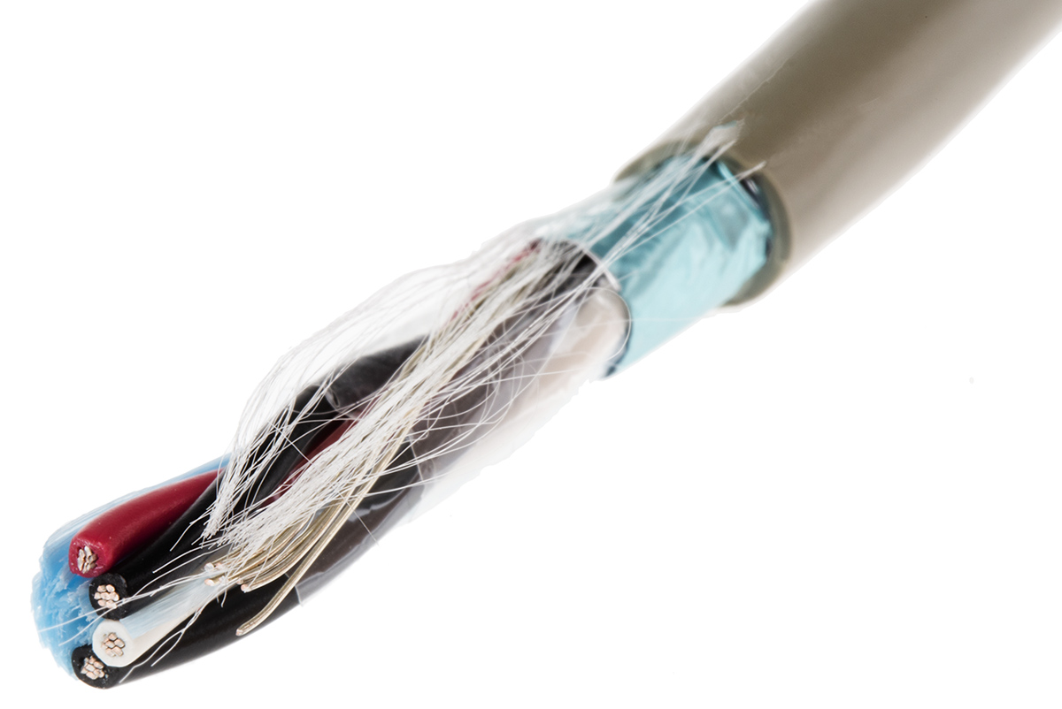 Alpha Wire ProTekt Series Data Cable, 2 Pairs, 4 Cores, 0.09 mm², Screened, 28 AWG, 50m, Screened Shield