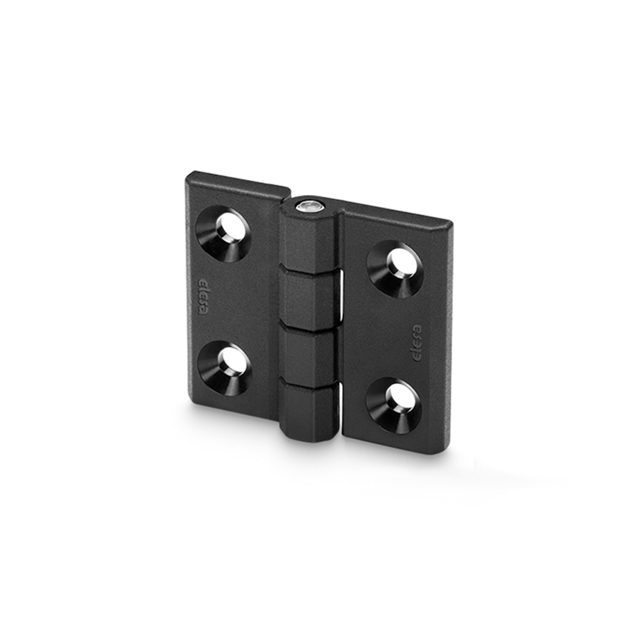Elesa PA Butt Hinge with a Fixed Pin, Screw Fixing, 40mm x 40mm x 9mm